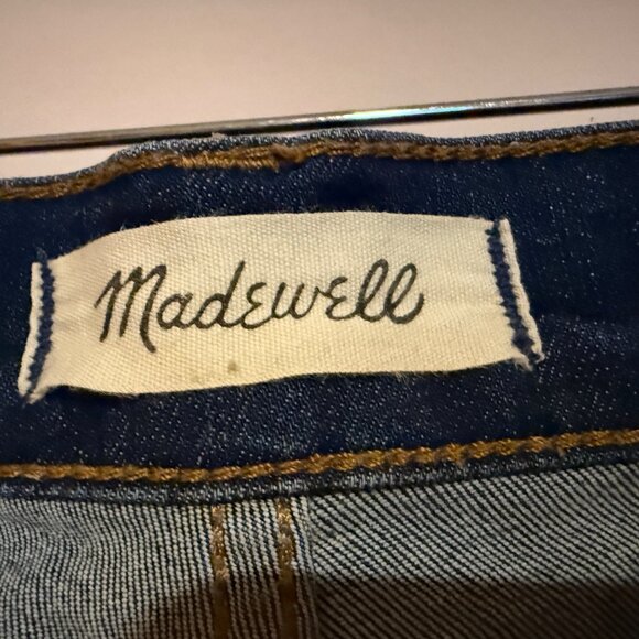 Madewell Womens 10" High-Rise Skinny Jeans Size 26 Dark Wash Distressed Denim Bu - Picture 4 of 15